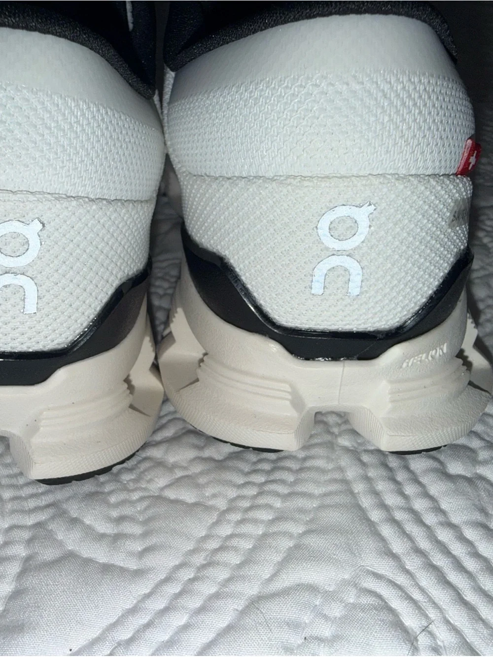 On Running Women's Cloud White/Black Athletic Shoes
